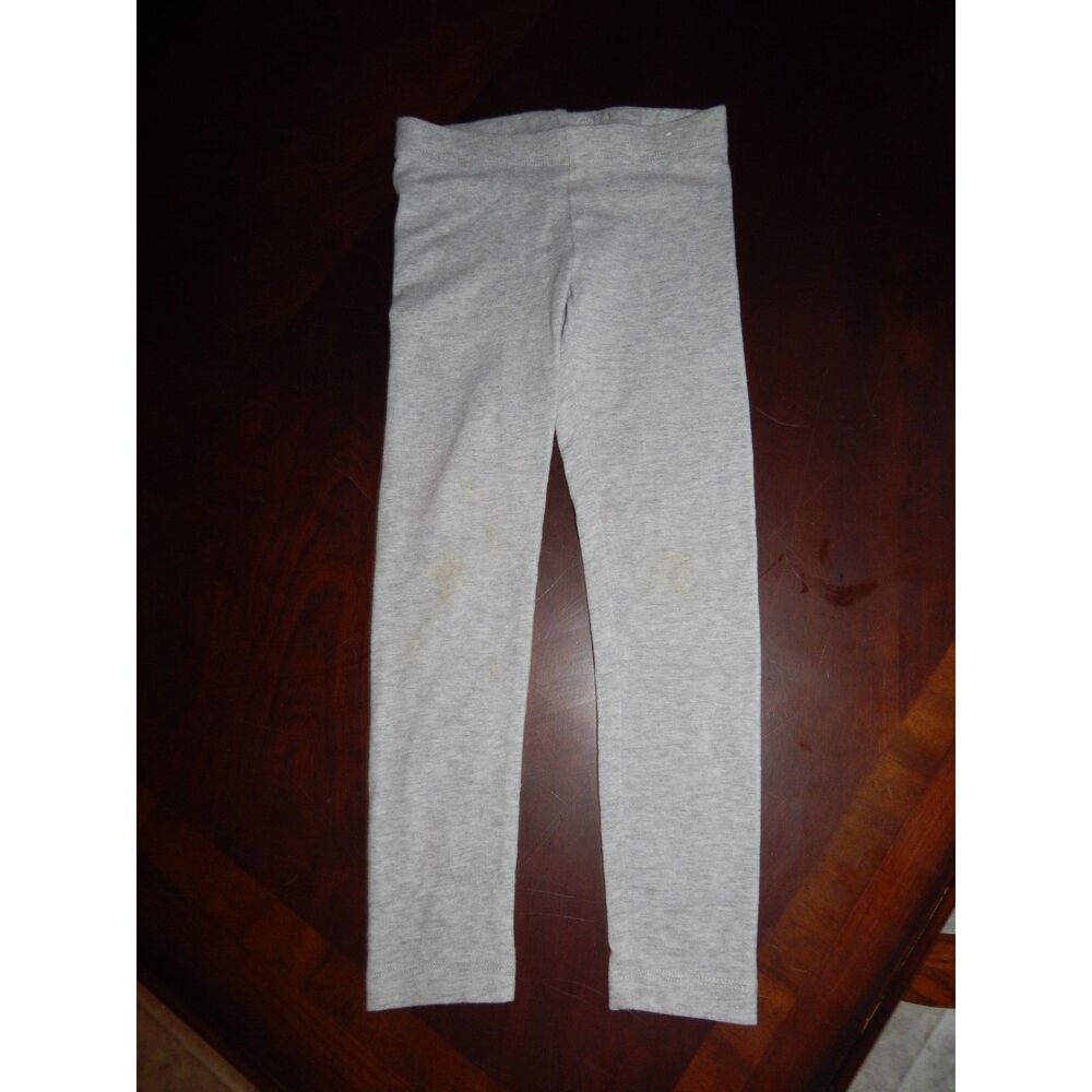 Wonder Nation Girls XS 4-5 Gray Leggings 95% Cotton Stretch Pull On Casual Pants
